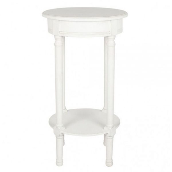 Heritage Elizabeth White Pine Round Accent Table