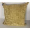 Yellow Velvet Geometric Cushion Cover 56x56cm