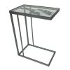 Butterfly Rectangle Side Table Silver