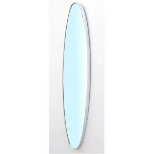 Vardo Long Oval Mirror Brushed Silver 25x119x4cm