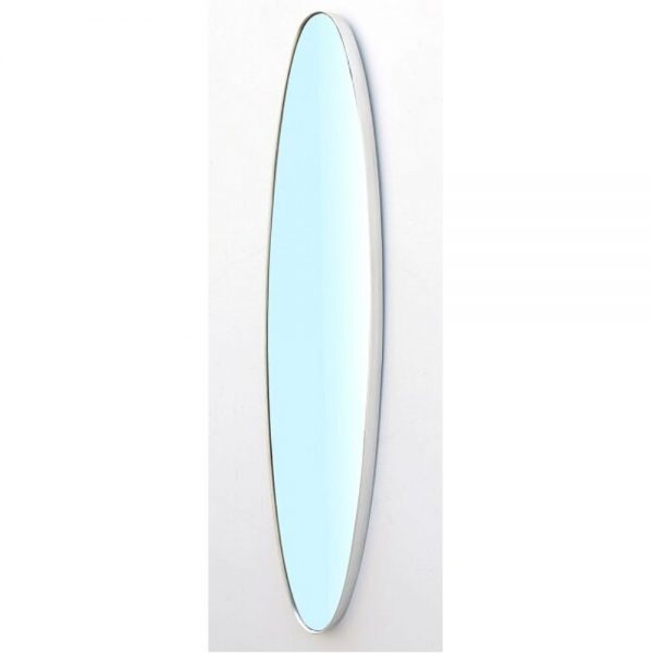 Vardo Long Oval Mirror Brushed Silver 25x119x4cm