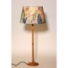 Oak Wood Table Lamp Tropical Design Shade