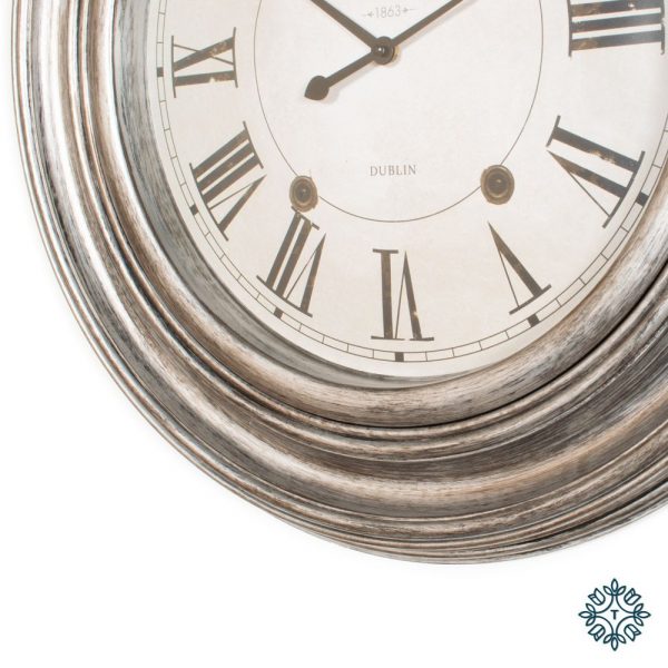 Dublin Clockworks Wall Clock 66cm Pewter