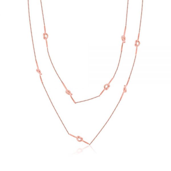 Romi Rose Gold Knot Necklace