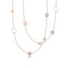 Romi Rose Gold Pave and Bead Necklace