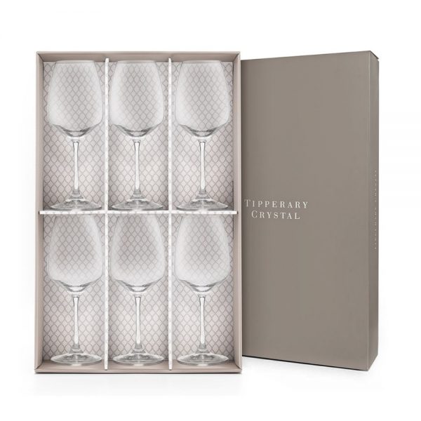 Tipperary Crystal Prestige Set of 6 Wine Glasses