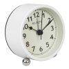 Metal Cased White Round Alarm Clock