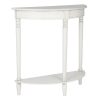 Heritage Elizabeth White Pine Half Moon Console Table