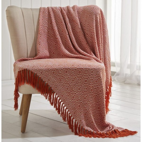 Ascot Terracotta Throw 130 x 170cm