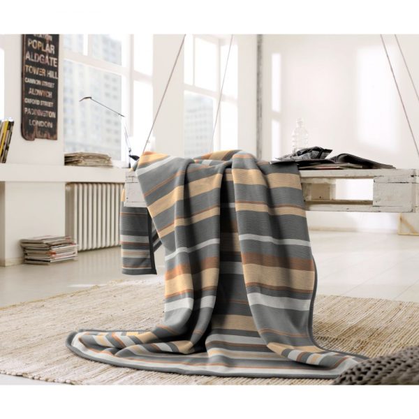 Biederlack Scandi Stripe Blanket Cotton