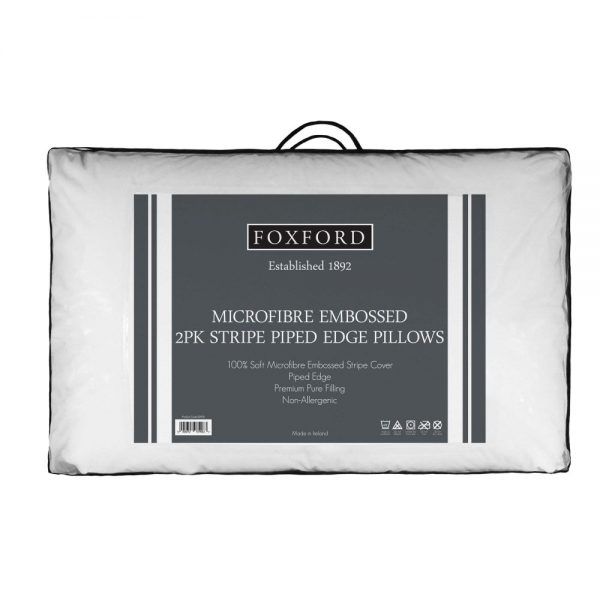 Foxford Twin Pack Mircofibre Deep Wall Pillows