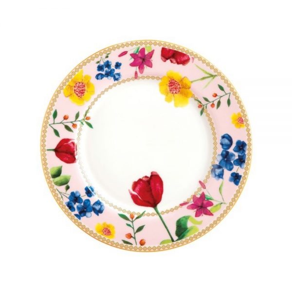 MW Contessa Rimmed Plate Rose 19.5cm