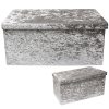 Light Grey Velvet Folding Storage Box