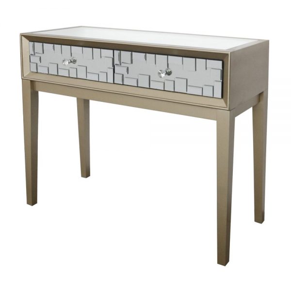 Vegus 2 Drawer Console Champagne