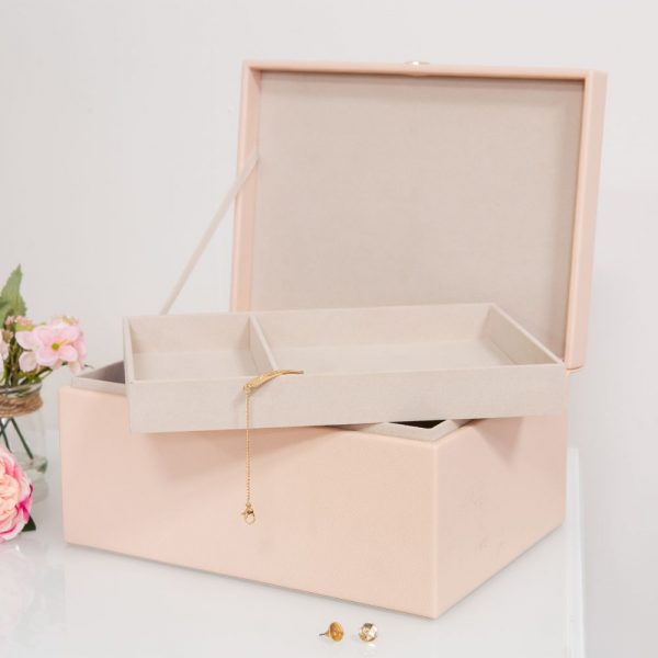 Estella Pink Jewellery Box with Rose Gold Heart