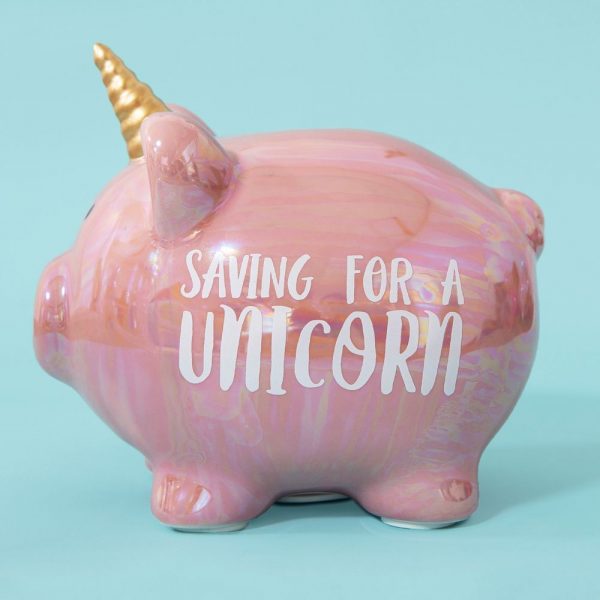 Ceramic Pig Money Bank Unicorn
