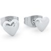 Heart 8mm Stud Earrings Silver