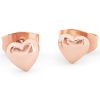 Heart 8mm Stud Earrings Rose Gold