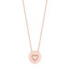 Heart Outline Heart Pendant Rose Gold