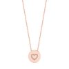 Heart Outline Heart Pendant Rose Gold