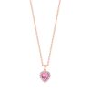 Heart Pendant Pink Cz Rose Gold