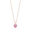 Heart Pendant Pink Cz Rose Gold