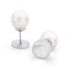Pearl Moon Earrings Silver