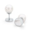 Pearl Moon Earrings Silver