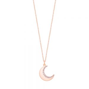 Half Moon Pendant Rose Gold