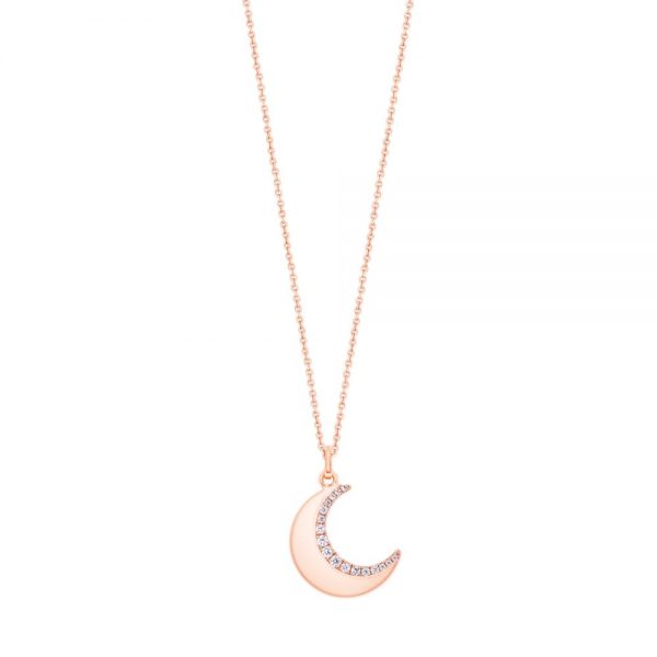 Half Moon Pendant Rose Gold