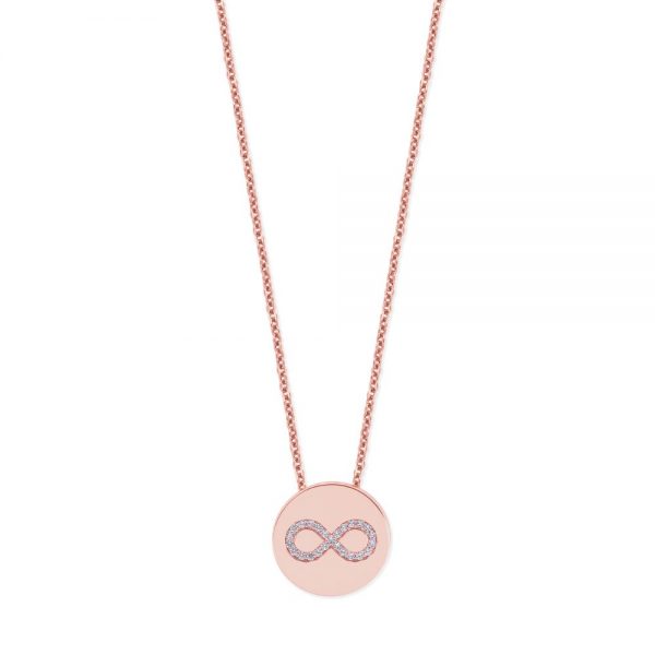 Infinity Coin Pendant Rose Gold