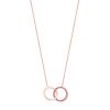 Infinity Rings Pendant Pink Cz Rose Gold