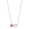 Infinity Pendant Grey Topaz Rose Gold