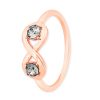 Infinity Ring Grey Topaz Rose Gold