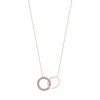 Infinity Rings Pendant Grey Topaz Cz Rose Gold