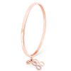 Infinity Bangle With Charms Rose Gold