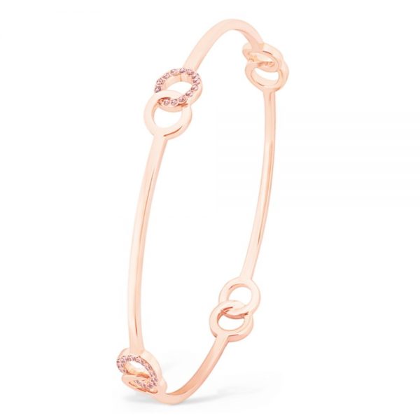 Infinity Bangle Pink Cz Rose Gold