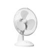 White Desk Fan 23cm Diameter