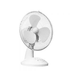 White Desk Fan 23cm Diameter