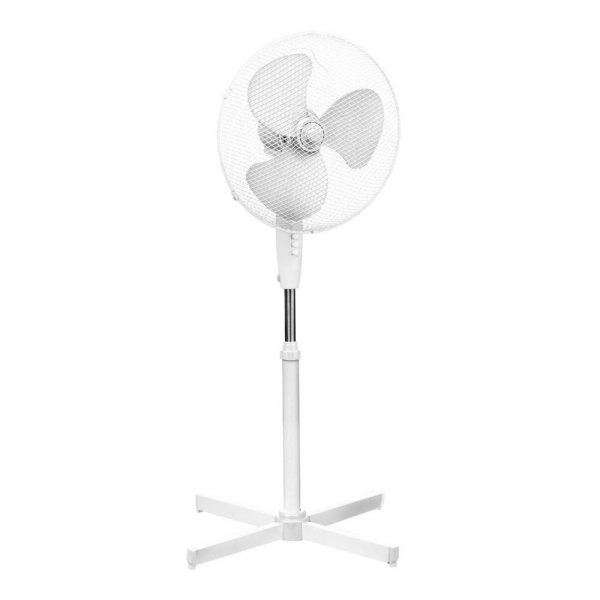 White Floor Standing Fan 40.5cm Diameter