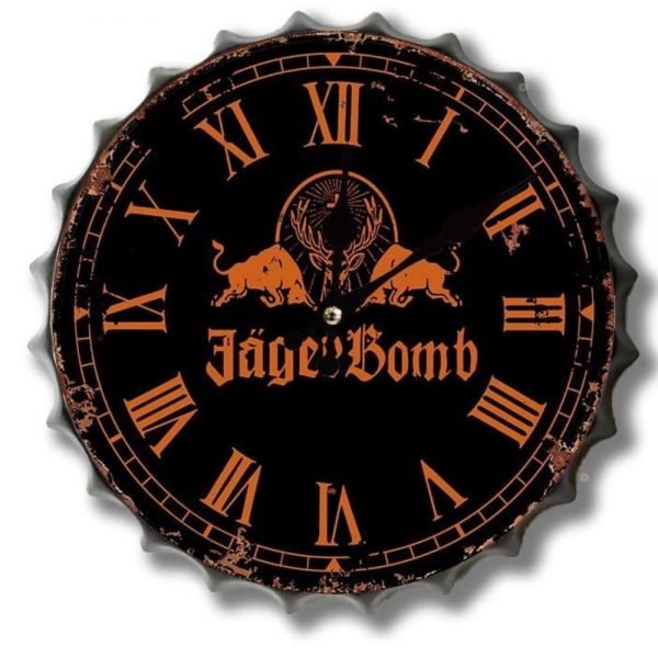 Jager Bomb 30cm Clock Bottle Top