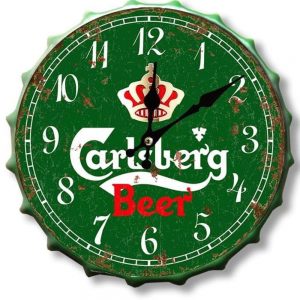 Carlsberg 30cm Clock Bottle Top