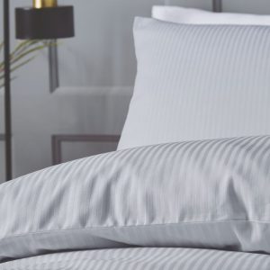 Bianca Cotton Stripe Silver Duvet Set