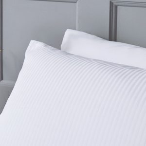 Bianca Cotton Stripe White Duvet Set