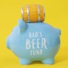 Ceramic Pig Money Bank Beer Fund