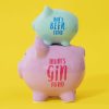 Double Pig Money Bank Dads Beer Mums Gin