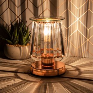 Aroma Lamp Rosegold Clear crystal