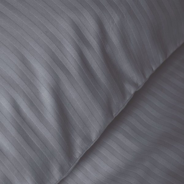 Bianca Cotton Stripe Charcoal Duvet Set