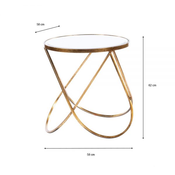 Harriet Loop Side Table Antique Gold