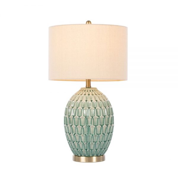 Gemma Ceramic Table Lamp Geometric Pattern